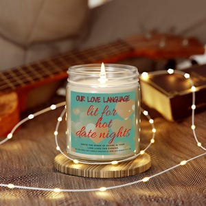 Couples Candle, Hot Date Night, Scented Candle, 9oz.