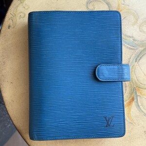Authentic Louis Vuitton MM Blue Leather Epi Agenda - Etsy