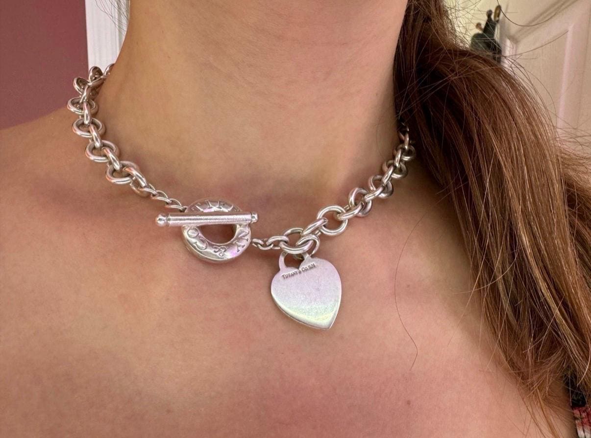 Tiffany & Co Heart Tag Toggle Necklace - Etsy