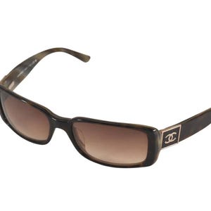 Authentic Chanel Sunglasses CC Logo 5115-Q Brown 9686M - Etsy