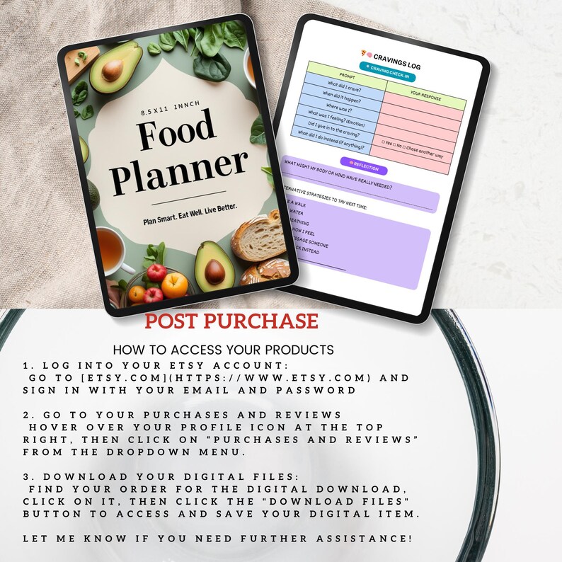 Weekly Meal Planner Printable | Food Diary & Fitness Tracker - Etsy