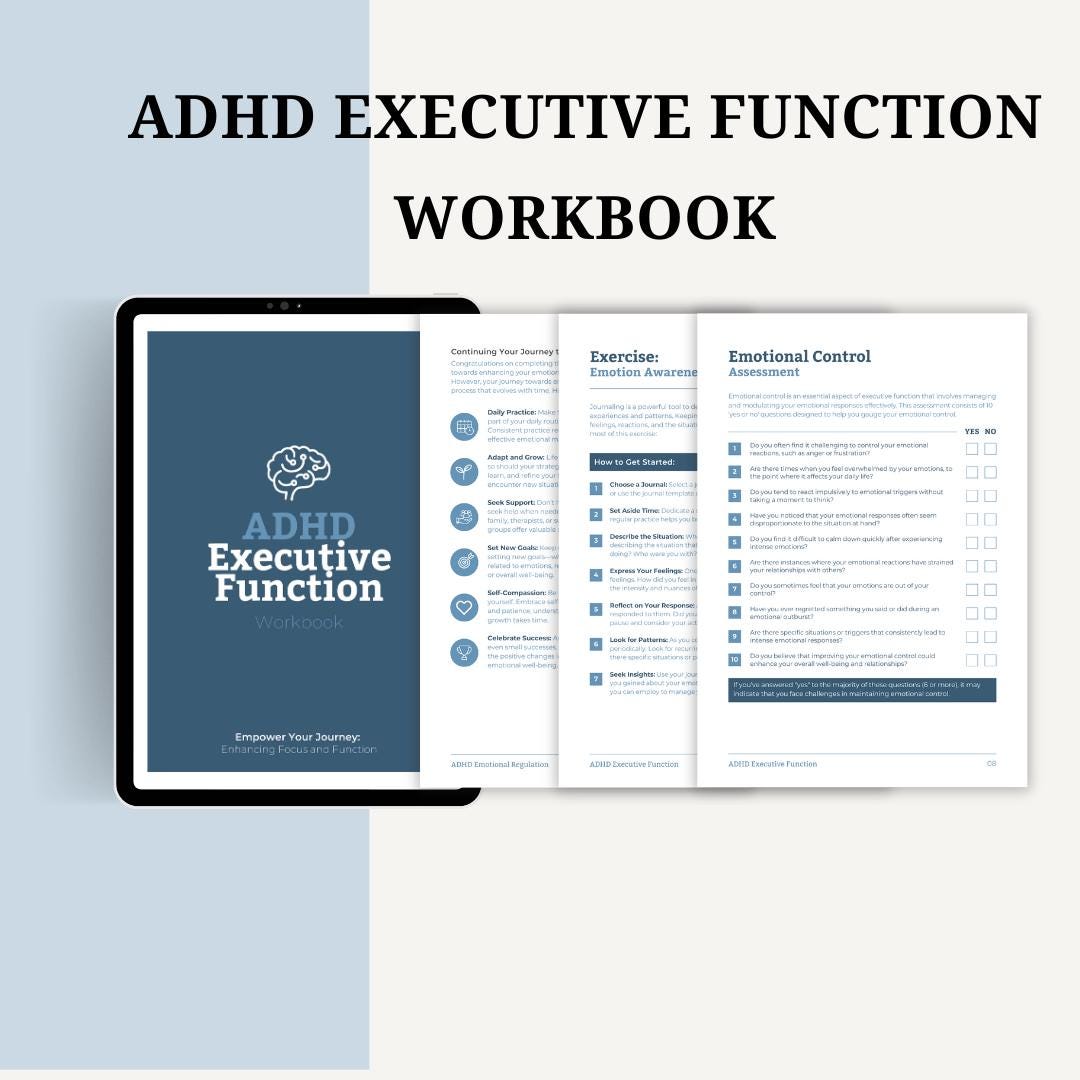 ADHD Executive Functioning Workbook: Teen & Adult Coping Skills (PDF ...