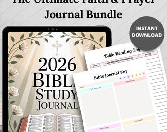 Faith & Prayer Journal Bundle | Bible Study Printable