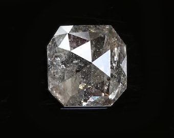 Diamante Sal Pimienta - 2,00 quilates, 7,20 mm x 7,07 mm, Octágono, Talla Rosa