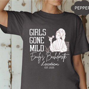 Comfort Colors Girls Gone Mild Bachelorette party shirts, Spa Bachelorette, Bachelorette Personalized Gift, Bach Bridesmaids gift