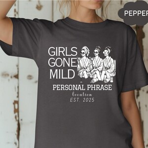 Comfort Colors Girls Gone Mild Bachelorette party shirts, Spa Bachelorette, Bachelorette Personalized Gift, Bach Bridesmaids gift