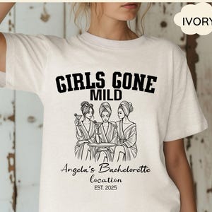Comfort Colors Girls Gone Mild Bachelorette party shirts, Spa Bachelorette, Bachelorette Personalized Gift, Bach Bridesmaids gift