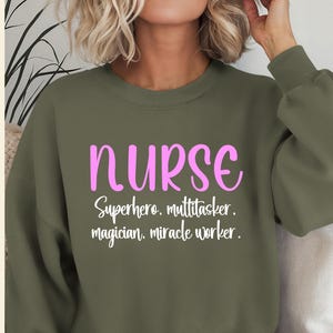 Nurse Sweatshirt, Gifted Nursing Sweatshirts, Nursing Student Gift, RN Graduation Gift, Nurse Sweatshirt, Registered Nurse, Mothers Day GIft