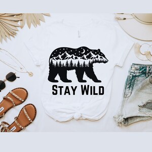 Stay Wild Shirt, Mountains Shirt, Travel  Shirt, Camping Shirt, Hikin Shirt, Adventure Shirt, Mountain Shirt, Outdoor Hiker Tee, Nature Gift