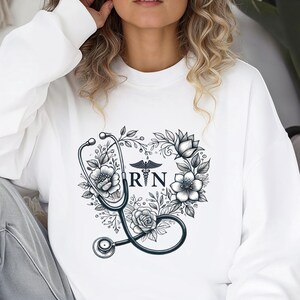 Nurse Sweatshirt, Gifted Nursing Sweatshirts, Nursing Student Gift, RN Graduation Gift, Nurse Sweatshirt, Registered Nurse, Mothers Day GIft