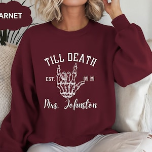 Till Death Shirt, Custom Mrs Shirt, Bride Gift, Engagement Gift, Fiance Shirt, Bachelorette-Gift, Wedding Gift, Couple Shirt, Bridal Gifts