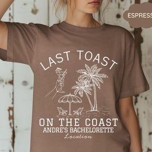 Beach Bachelorette Party Shirts, Last Toast on the Coast, Custom Bachelorette Shirts, Personalized Luxury Bachelorette, Social Club Bach