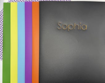 Personalized Poly Two-Pocket Folder with Embroidery