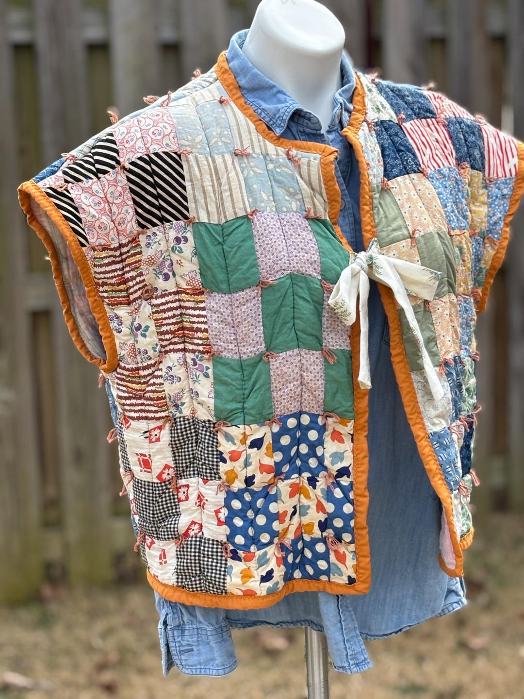 Handmade Patchwork Quilt Vest | Upcycled Vintage Clothing - Etsy