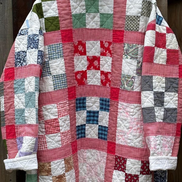 Upcycled Patchwork Quilt Jacket – One of a Kind