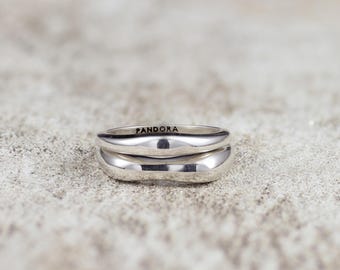 Minimalistische Silberringe, 925 Sterlingsilber-Bänder, einfaches geschlossenes Design, Unisex passende Ringe, alltäglicher Schmuck für Paare