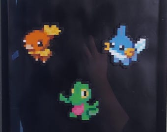 Gen 3 Starter Pokémon Trio Pixel Art