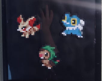 Gen 6 Starter Pokémon Trio Pixel Art