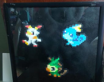 Gen 8 Starter Pokémon Trio Pixel Art