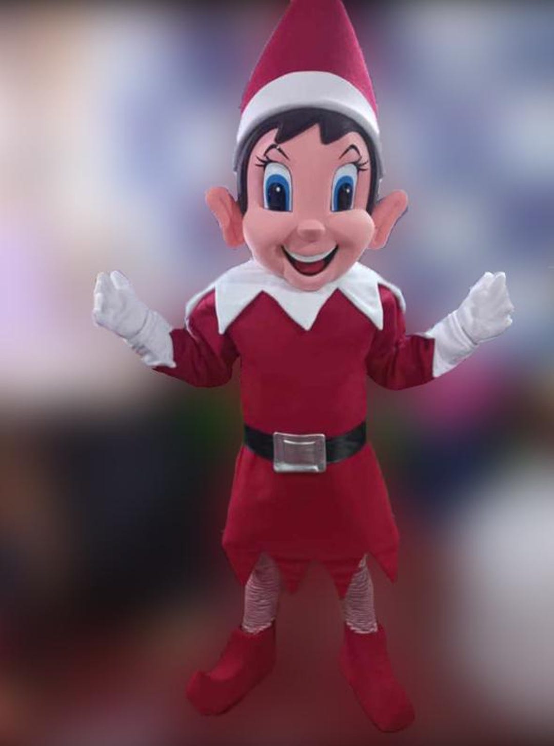 Super Elf Red Elf Mascot With Super Deluxe Belt for Birthdays and Christmas ...