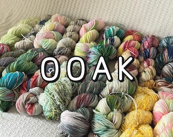 OOAK-Abverkauf | Handgefärbte Garnknäuel | Verschiedene Farben und Fasern | Bastelbedarf zum Stricken & Häkeln | Bitte Beschreibung lesen