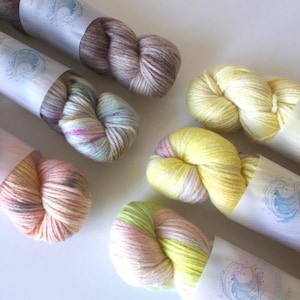 Handfärgat garn | Alpaca Soft-kollektionen | Reverie-serien | 65 Ull 35 Alpacka | DK / Kamgarn 100 g ca 300 m | med verktygsväska