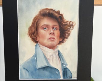 Original Aquarell Gemälde | Romantische Figurenstudie | Handgemaltes Wandbild | Ungerahmt