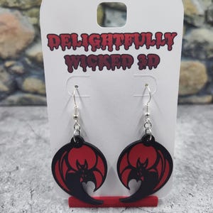 Halloween Bat Earrings - 3D printed