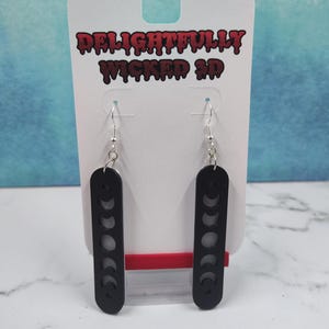 3D Printed Moon Phase Earrings