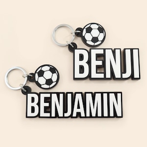 Soccer Custom Name Keychain, Sport Keychain, Sport Name Tag, Athlete Keyring, Acrylic Name Keyring, Soccer Name Keychain