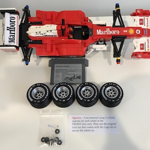 Fits LEGO ICONS Ferrari F2004 Michael Schumacher Bridgestone Wheels Tires
