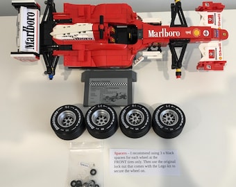 Fits LEGO ICONS Ferrari F2004 Michael Schumacher Bridgestone Wheels Tires