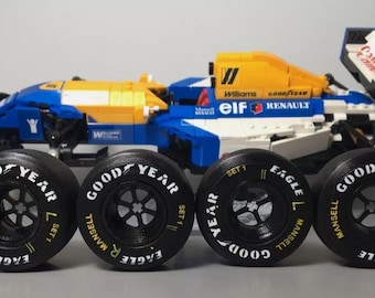 Fits LEGO ICONS Nigel Mansell F1 Williams FW14B Goodyear Upgraded wheels Tires Tyres