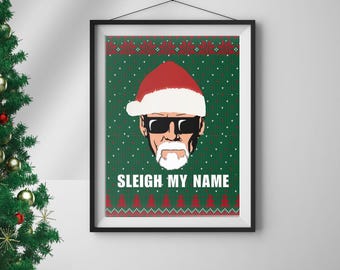 Funny Christmas Wall Art, Digital Download, Humor Festive Holiday, Iconic Quote for Nerdy Homes.