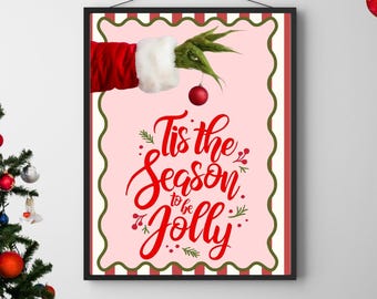 Grinch Christmas Wall Art | Whimsical Holiday Decor (Digital Download)