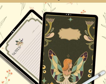 Cottagecore Self Care Digital Journal, Whimsical iPad Journal, Wellness Planner (PDF)