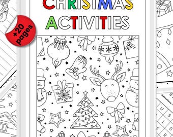 Fun Christmas Coloring Pages & Sheets, Engaging Coloring and Activities for Children (Digital Download)