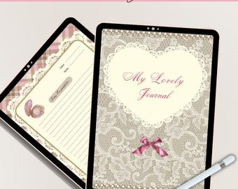 That Girl Coquette Self Care Digital Journal, Wellness Planner (PDF)