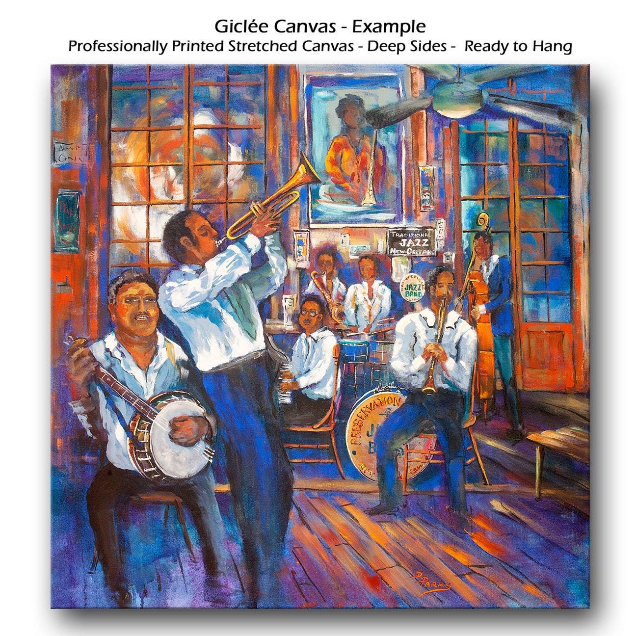 Preservation Hall Jazz Art Print or Giclée Canvas, New Orleans
