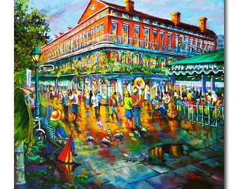 Cafe Du Monde Art Print: New Orleans Jazz Scene, Dianne Parks Art
