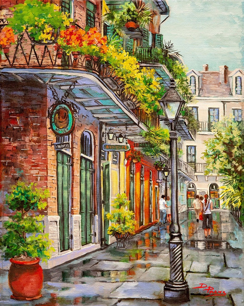 Pirate's Alley Painting Rainy Day New Orleans French | Etsy
