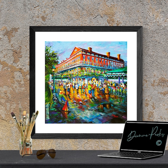 Cafe Du Monde Art Print: New Orleans Jazz Scene, Dianne Parks Art