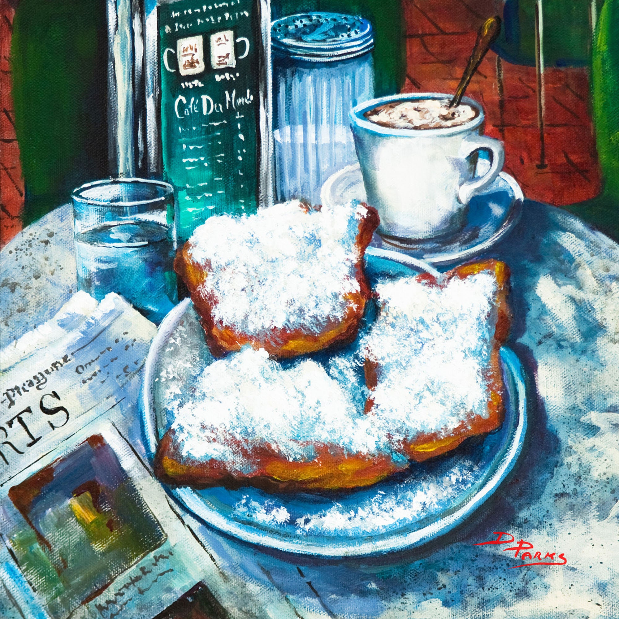 Affiche Vintage La Nouvelle-Orléans 1930 – Publicité Café Croissant – Reproduction