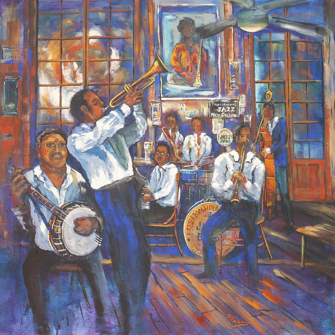Preservation Hall Jazz Art Print or Giclée Canvas, New Orleans