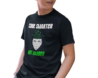 Code Smarter Not Harder T-Shirt: Funny AI Coder Gift