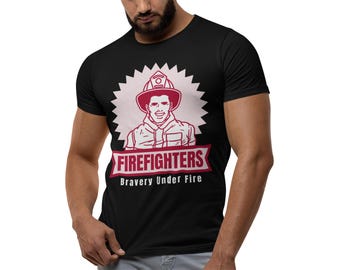 Firefighter Bravery Under Fire T-Shirt: Heroic First Responder Gift