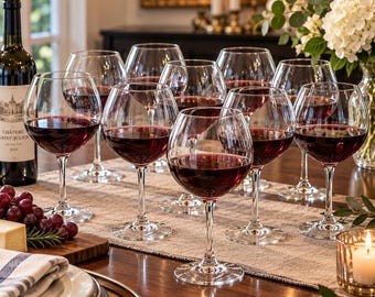 Juego de 9 copas de vino tinto de cristal sin plomo Libbey Signature Kentfield de 710 ml (24 oz)