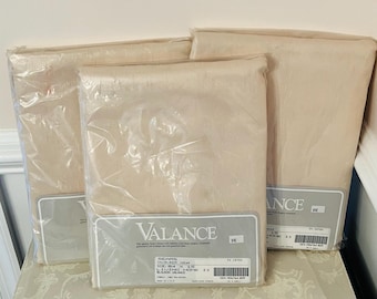 Set of 3 Vintage Sears Cream Valances (84 x 15) – Farmhouse Cottage Window Treatment