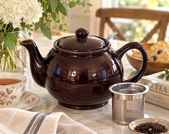 Vintage Price Kensington Brown Betty Teapot Treacle Glaze Made in England English Pottery