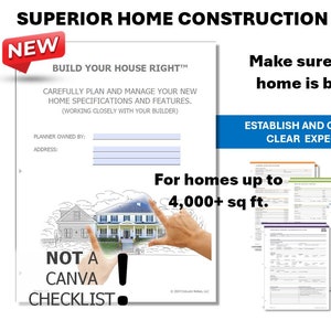 Superior Home Construction Planner | New Home Building Planner |  | New House Construction Planner | Room by Room New Home Planner